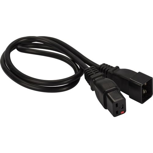 Шнур питания Lanmaster (LAN-PP19L/20-0.5-BK) C19-Schuko проводник.:3x1.5мм2 0.5м 220В 16А (упак.:1шт