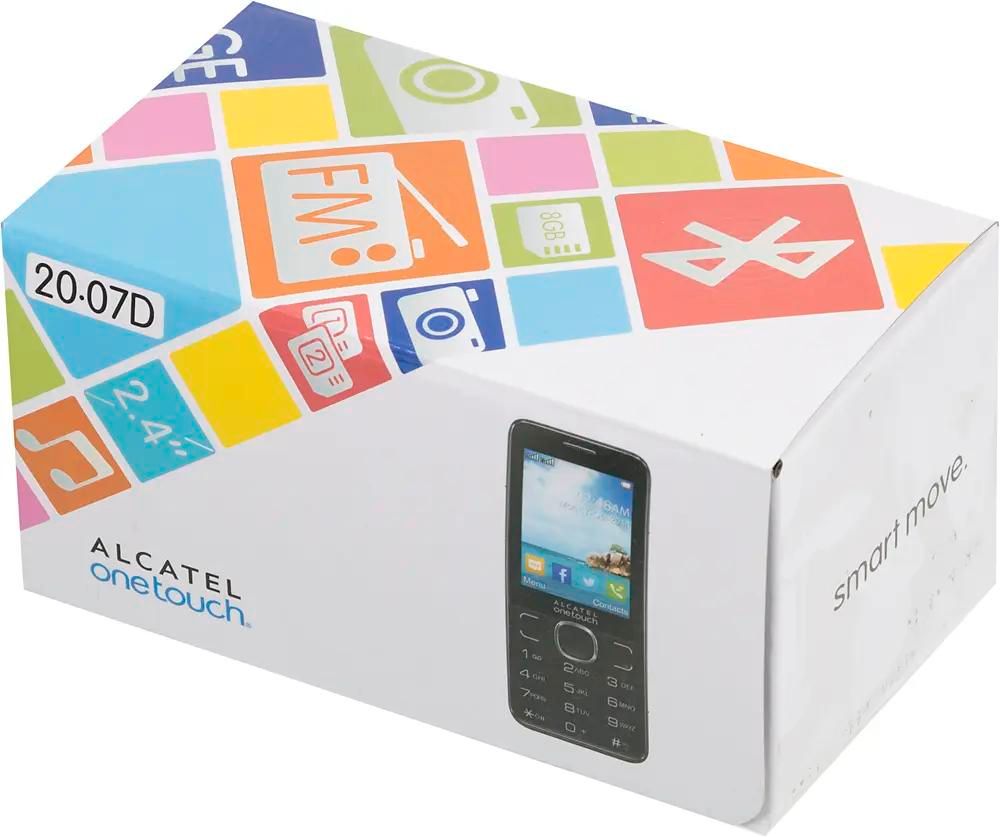 Сотовый телефон Alcatel OneTouch 2007D, красный/белый – купить в Ситилинк |  987429