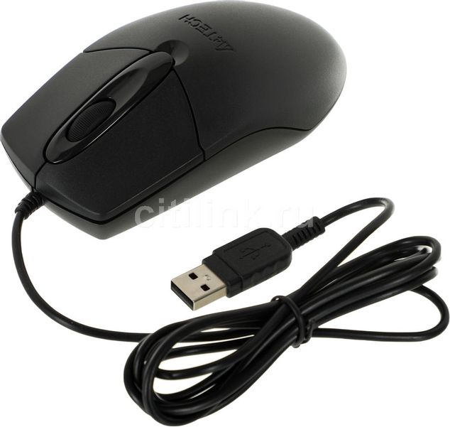 Мышь A4TECH OP-720, оптическая, проводная, USB, черный [op-720 usb (black)]