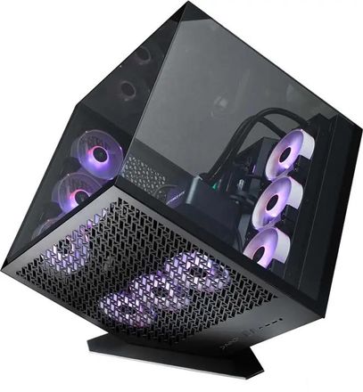 Корпус ATX AZZA CUBE PLUS, Midi-Tower, без БП,  черный [csaz-1002 cube+]