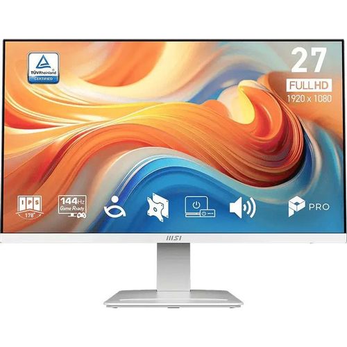 27" Монитор MSI Pro MP273W E14A, 1920x1080, IPS, 144Гц, 1хHDMI, 1хDP, белый [9s6-3pb4ch-265]