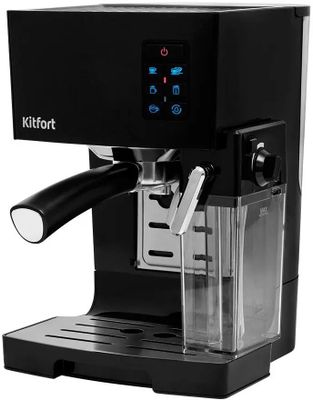 Кофеварка KitFort КТ-743,  рожковая,  черный