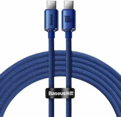 Изображение товара Кабель BASEUS Crystal Shine,  USB Type-C (m) -  USB Type-C (m),  2м,  синий