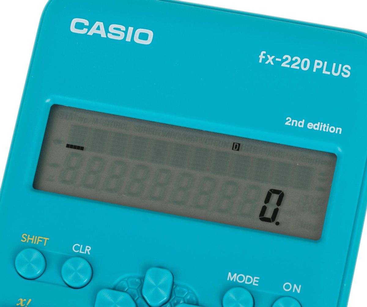 Калькулятор Casio FX-220PLUS-2-W-ET, 10+2-разрядный, синий – купить в  Ситилинк