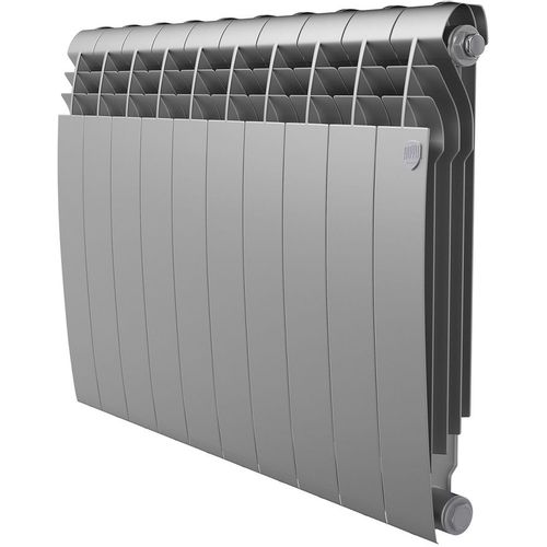Радиатор биметаллический ROYAL THERMO BiLiner B 500, 8 секций, боковое подключение, серебристый