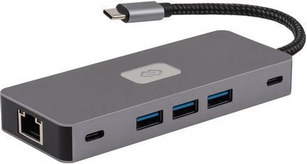Стыковочная станция Digma DS-810, USB Type-C, 2хHDMI, 1хRJ-45, 2хUSB Type-C, 3хUSB 3.0, черный