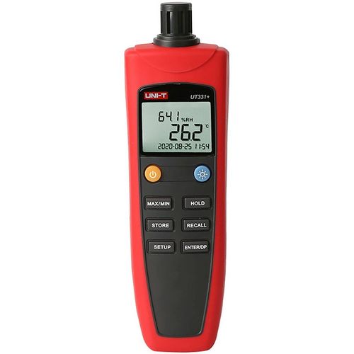 Термогигрометр портативный UNI-T UT331+, черный/ красный