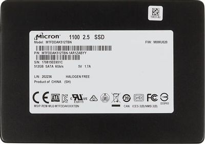 SSD Crucial Micron 1100 MTFDDAK512TBN 1AR1ZABYY 512 2.5
