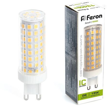 LED FERON G9,  15Вт, 38213