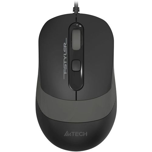 Мышь проводная A4TECH Fstyler FM10T, оптическая, USB, USB-C, 1600dpi, серый и черный [fm10t grey]