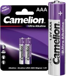 Изображение товара Батарейка CAMELION Ultra Alkaline LR03-BP2UT AAA 2 шт Изображение товара Батарейка CAMELION Ultra Alkaline LR03-BP2UT AAA 2 шт