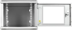 Шкаф коммутационный EXEGATE EС-WM-6U.280.G.GREY EX298623RUS настенный, стеклянная передняя дверь, 6U, 280x287x350 мм