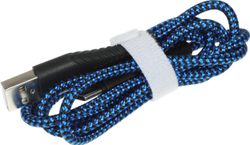 Изображение товара Кабель BORASCO Fishbone,  USB Type-C (m) -  USB (m),  1м,  3A,  синий [38505]