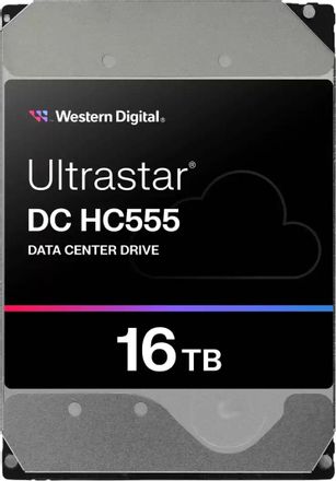 Жесткий диск WD Ultrastar DC HC555 WUH722016CLE6L4,  16ТБ,  HDD,  SATA III,  3.5",  7200об/мин [0b48722]