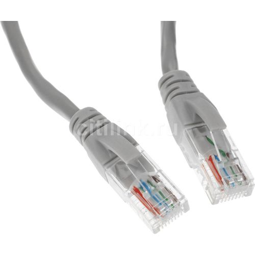 Патч-корд EXEGATE UTP-RJ45-RJ45-5e-CU-0,3M-GY UTP, кат.5E, 0.3м, 4 пары, медь, многожильный, серый