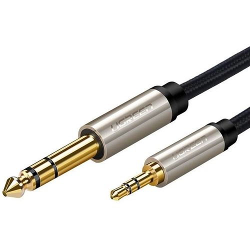 Кабель аудио UGREEN AV127, Jack 3.5 (m) — Jack 6.35 (m), 2м, серый [10630]