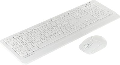 Комплект (клавиатура+мышь) A4TECH Fstyler FG1012, USB, беспроводной, белый [fg1012 white]