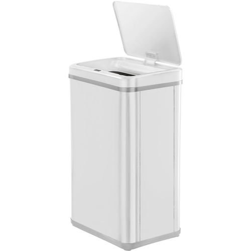 Ведро для мусора TESLER STB-60F, 60л, пластик, прямоугольная, сенсорная крышка, белый [stb-60f white]