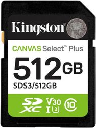 Карта памяти SDXC UHS-I U1 Kingston Canvas Select Plus 512 ГБ