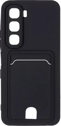 Чехол (клип-кейс) ZIBELINO Soft Matte Card Holder, для Infinix Hot 60i, черный [zsch-inf-h60i-cam-blk]