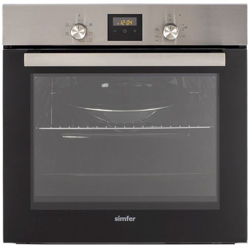 Духовой шкаф электрический Simfer B6EM56016, 58л, дверца с 2 стеклами, нержавеющая сталь/черный