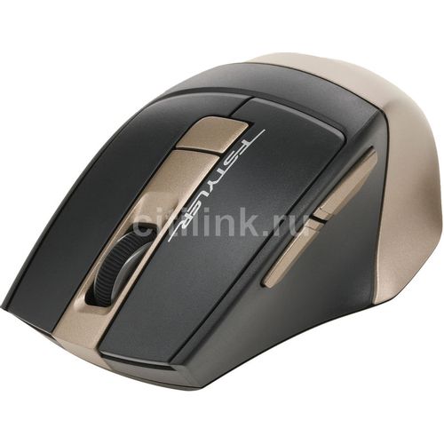 Мышь беспроводная A4TECH Fstyler FG35, радио, оптическая, USB, 2000dpi, бронзовый и черный [fg35 bronze]