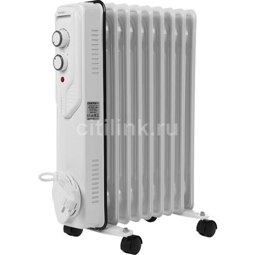 Масляный радиатор CENTEK CT-6206, 2000Вт, 9 секций, 3 режима, белый