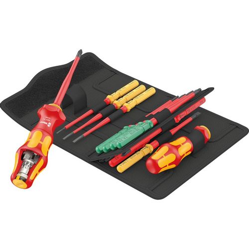 Отвертка с насадками WERA Kraftform Kompakt Turbo i Imperial 1 Tool Finder, 17 предметов [we-006641]