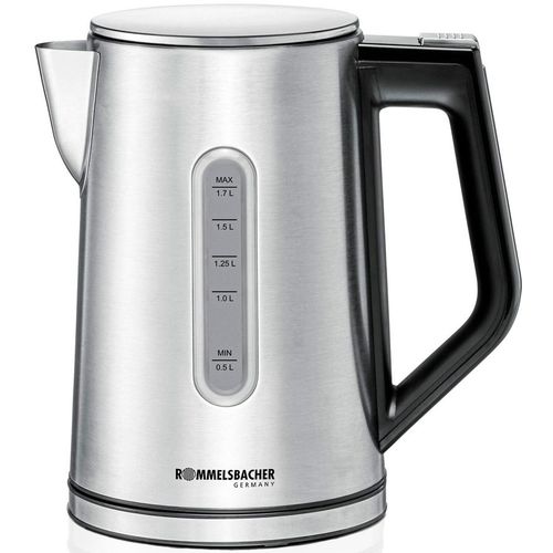 Чайник электрический ROMMELSBACHER WK 3000, 1.7л, нержавеющая сталь/пластик