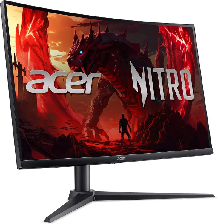 Монитор 27" Acer Nitro XZ270UF6bmiiphx VA 2560x1440, 320 Гц, 0.5 мс, 16:9, 250 кд/м², 2xHDMI, DisplayPort, изогнутый экран, Flicker Free, Low Blue Light, черный