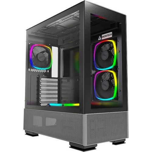 Корпус ATX MONTECH Sky Two, Midi-Tower, без БП, черный [sky two bl]
