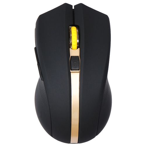 Мышь беспроводная Oklick 495MW, радио, оптическая, USB, 1600dpi, черный и золотистый [998168]