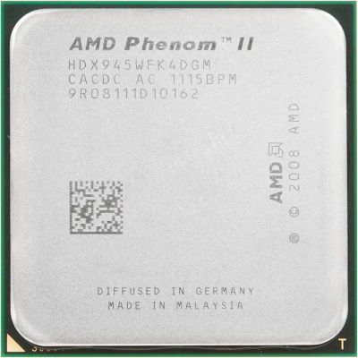 Процессор AMD Phenom II X4 945, SocketAM3,  OEM [hdx945wfk4dgm]