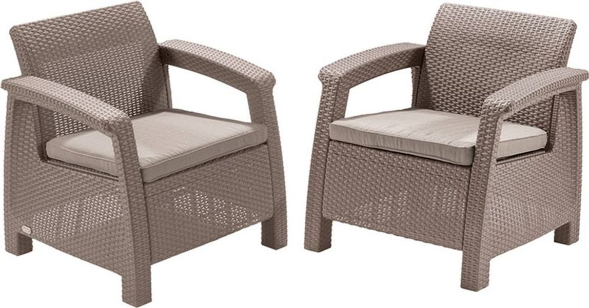 Комплект садовой мебели KETER Duo set, полипропилен, 75 х 70 х 79 см, капучино [227643]
