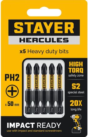 Набор бит Stayer 26231-2-50-5,  5шт