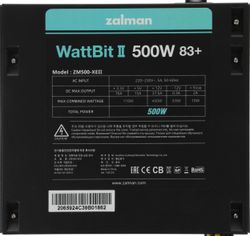 Блок питания Zalman ZM500-XEII,  500Вт, черный