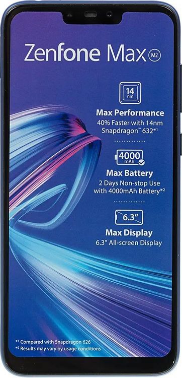 Характеристики Смартфон ASUS ZenFone MAX M2 32Gb, ZB633KL, синий