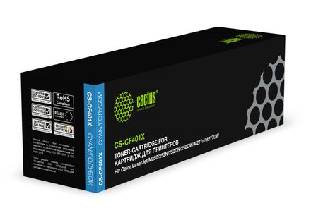 Картридж Cactus CS-CF401X, CF401X, голубой / CS-CF401X