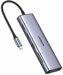 Хаб (разветвитель) UGREEN CM498, серый