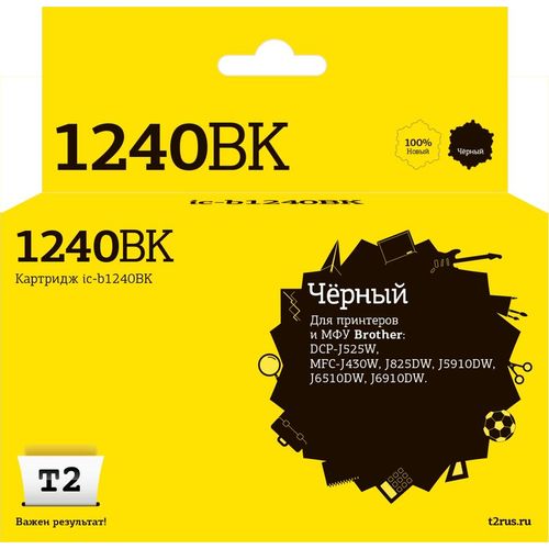 Картридж T2 IC-B1240BK, LC-1240B, черный / IC-B1240BK