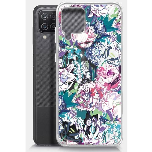 Чехол (клип-кейс) BORASCO ArtWorks, для Samsung Galaxy A12/M12, прозрачный/рисунок [51405]