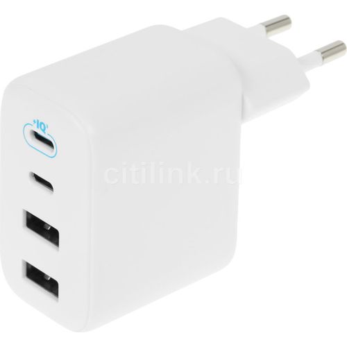 Сетевое зарядное устройство ANKER Zolo, 2xUSB-A, 2xUSB-C, 50Вт, 3A, белый [a121eg21]