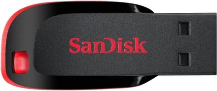 Флешка USB Sandisk Cruzer Blade 128ГБ, USB2.0, черный и красный [sdcz50-128g-b35]