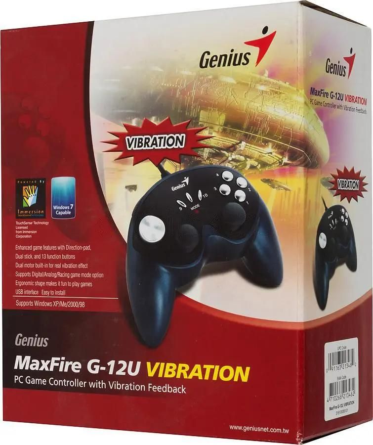 Геймпад Проводной Genius MaxFire G-12U Vibration [31610006101.
