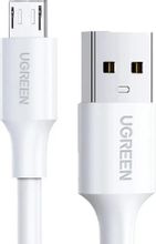 Изображение товара Кабель UGREEN micro USB (m) - USB (m) 0.5м белый для мобильных устройств