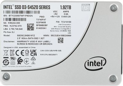 SSD Intel D3 S4520 SSDSC2KB019TZ01 1.92 2.5