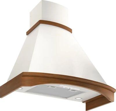 Вытяжка каминная Elikor Ротонда 90П-650-П3Д, бежевый/дуб коричневый ...