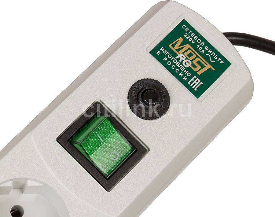 Обзор товара сетевой фильтр Most RG, 5м, белый [rg 5м, wh] (587278) в ...