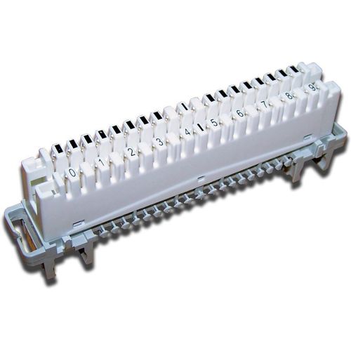 Плинт Lanmaster (TWT-LSA10P-DIS-10) 10 пар LSA-PROFIL норм.замк. размык. ABS пластик белый