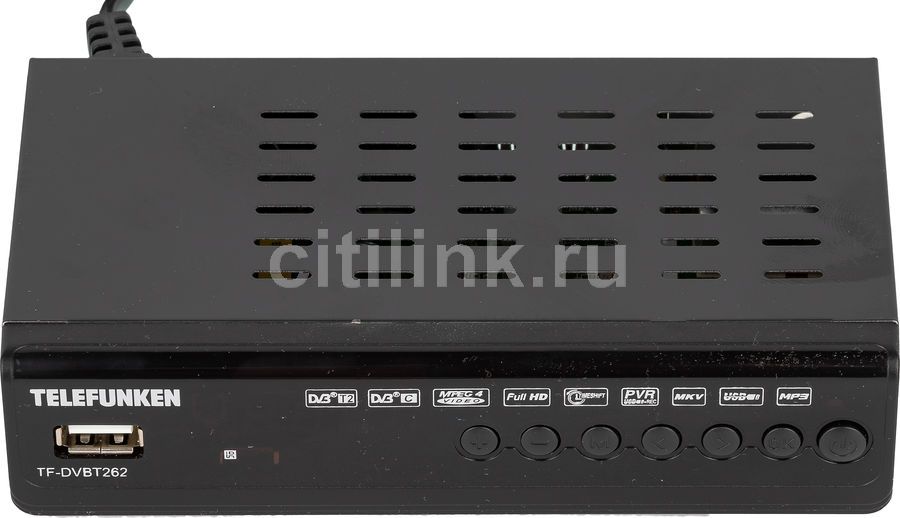 Ресивер DVB-T2 Telefunken TF-DVBT262, черный – купить в Ситилинк | 1450040